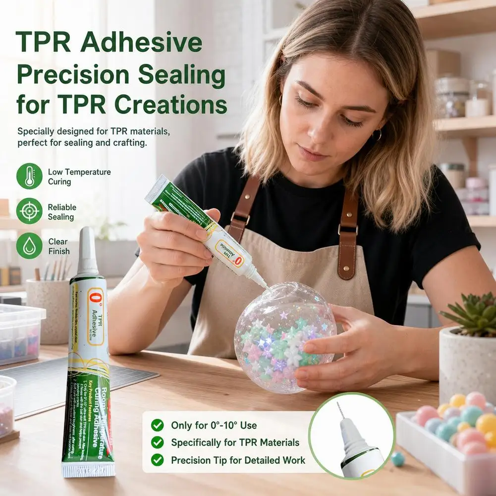 Low Odor Toy Repair Glue TPR Glue for Squishies Toys Crystals Clear Finish for Invisibles Toy Repairs Flexible and Waterproof