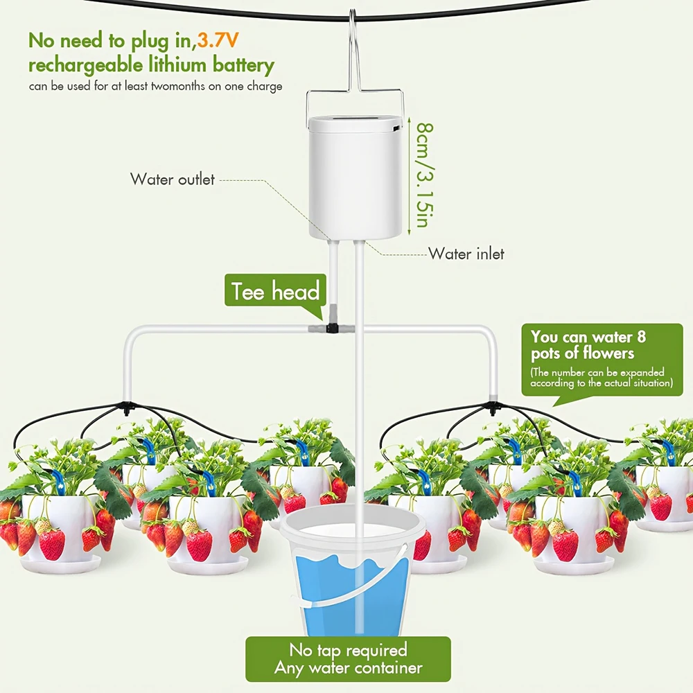 

Garden Plant Drip Irrigation Tool Offers Adjustable Flow Control