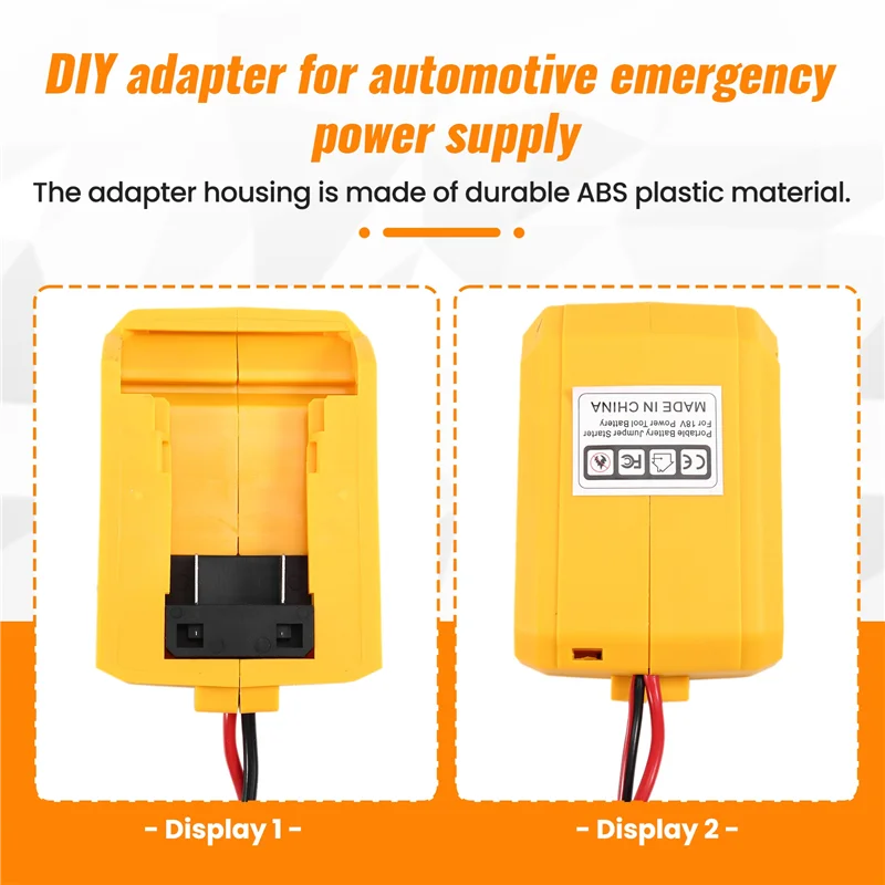ABZY-Car Emergency Power DIY Adapter Automotive Igniter Jump Starter For  18V 20V Battery