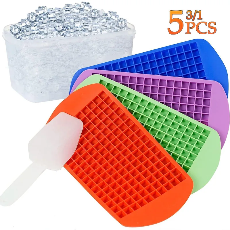 1-5PCS160 Grid Silikon Eiswürfel Eiswürfel Faltbare Eisform Eisbrecher Eisgitter Tablett Kleine Quadratische Form Eismaschine Silikonform