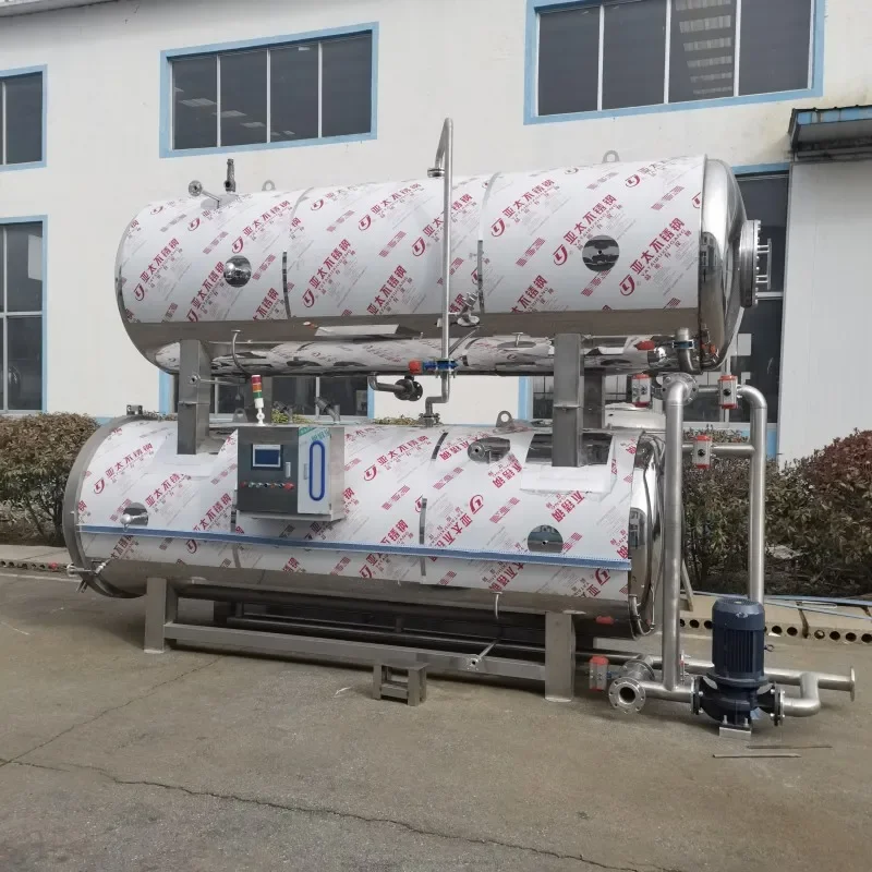 Olla de esterilización de carne para almuerzo enlatada, olla de esterilización de alta temperatura para dumplings de carne de arroz glutinoso, gachas de desayuno