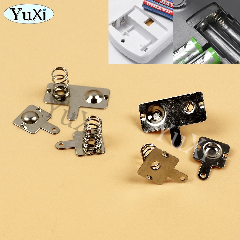 10Set Battery Shrapnel AAA Battery Springs 7 No.Positive And Negative Contact Spring Sheet Plate Silver Unidirectional Slot