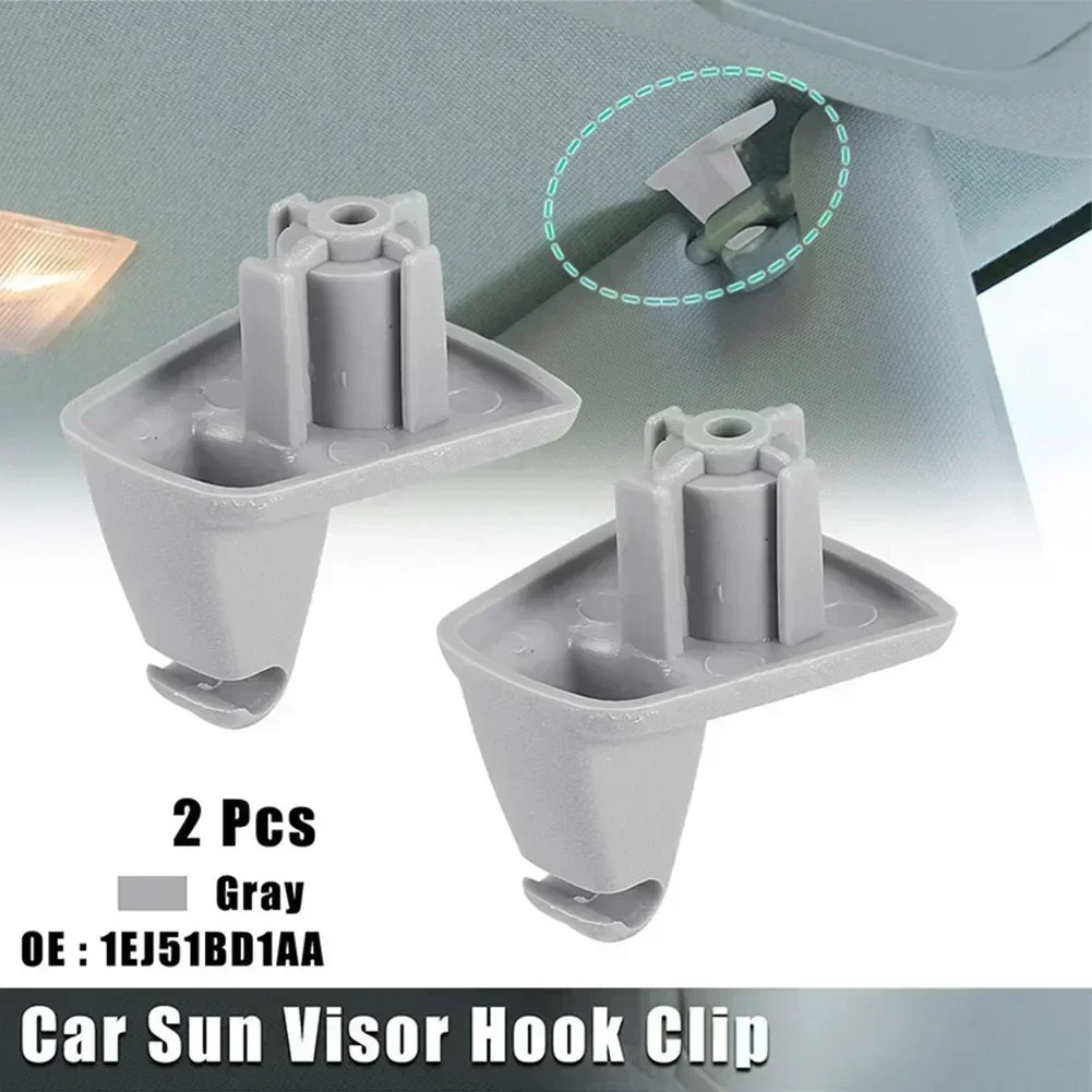 Gray  Sun Visor Retainer Staples For 300 For Dodge Charger 2 Pcs Car Visor Hook Clips Wholesale