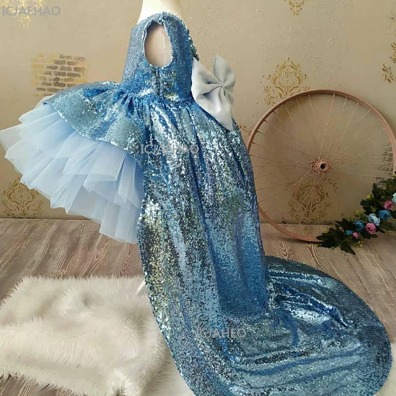 Kids Girls Princess Party Gown Birthday Pageant Host Performance Outfit Flower Girl Prom Dress Elegant Children Celebration