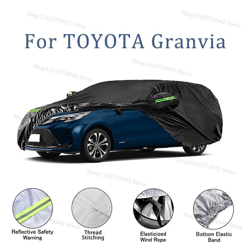 

For TOYOTA Granvia Cross Car Cover Car Waterproof All Weather Automobiles Full Exterior Covers - Sun-proof Outdoor Anti Scratch