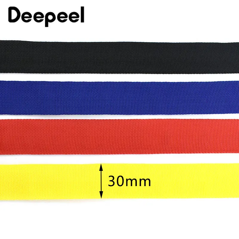 10Meters 30mm Colorful Double-layer Webbing Tape Tubular Polyester Hollow Ribbon Bag Strap Handbag Garment Sewing Accessories