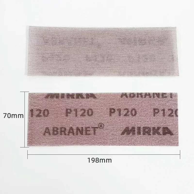 MIRKA 70x198mm Rectangular Mesh Sandpaper Dust-Free Flocking Abrasive Hand-Pushed Board Original for Smooth Finishing