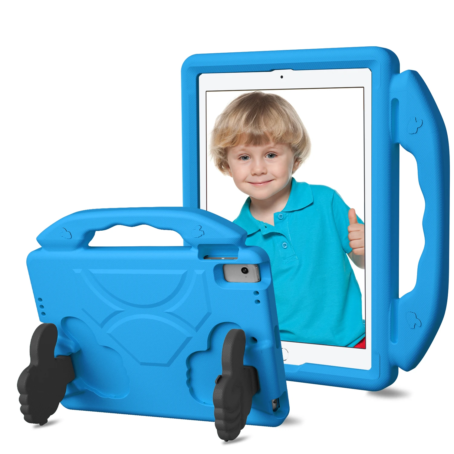 EVA Kids Case for iPad 9.7 6th 5th Gen 2017 2018 9.7 inch A1822 A1823 A1893 A1954 Shockproof Tablet Cover with Handle Stand