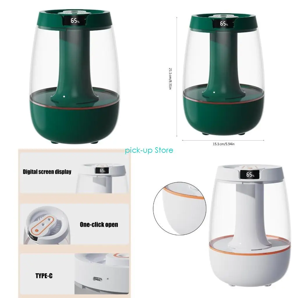 

Q5WA Увлажнитель воздуха для спальни с 2 распылителями с длительным увлажнением и цифровыми мониторами