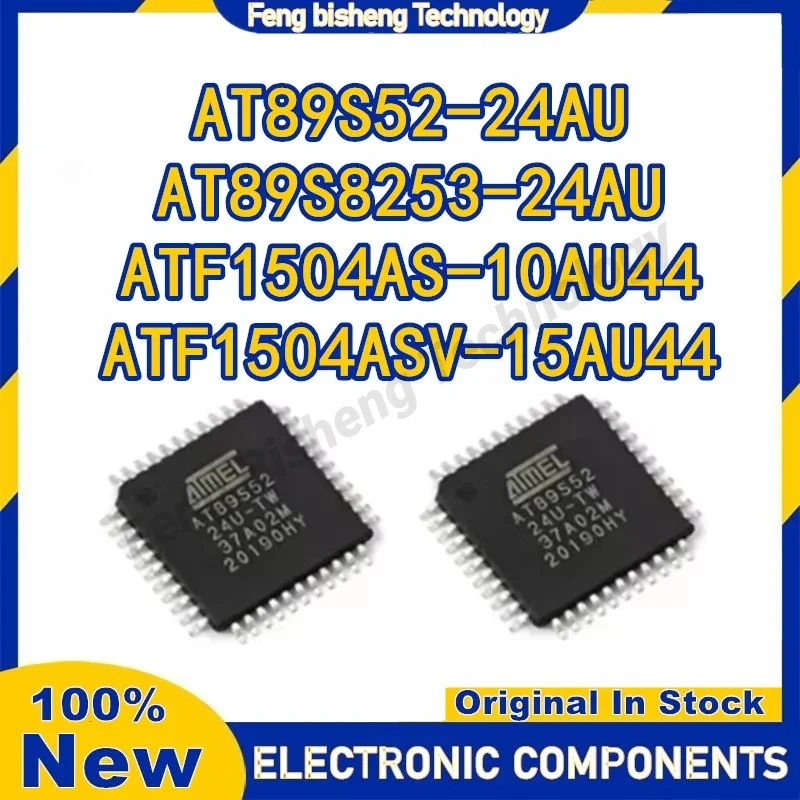 Chip IC MCU TQFP44, AT89S52-24AU AT89S8253-24AU, ATF1504AS-10AU44, IC, 100% nuevo, Original, en stock