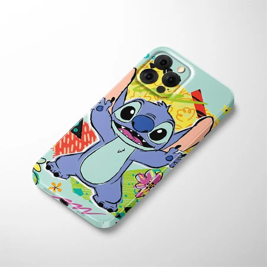 Case for iPhone 16 Pro Max 17 Air XR 14 12 13 15 Plus X 11 Hard Phone Cover Disney Stitch