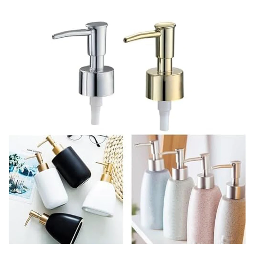 1pc Soap Pump Liquid Pump Head Lotion Dispenser Head Round Head 28/400 Thread Standard Bath Bottle Press Nozzle Lotion Pump Head