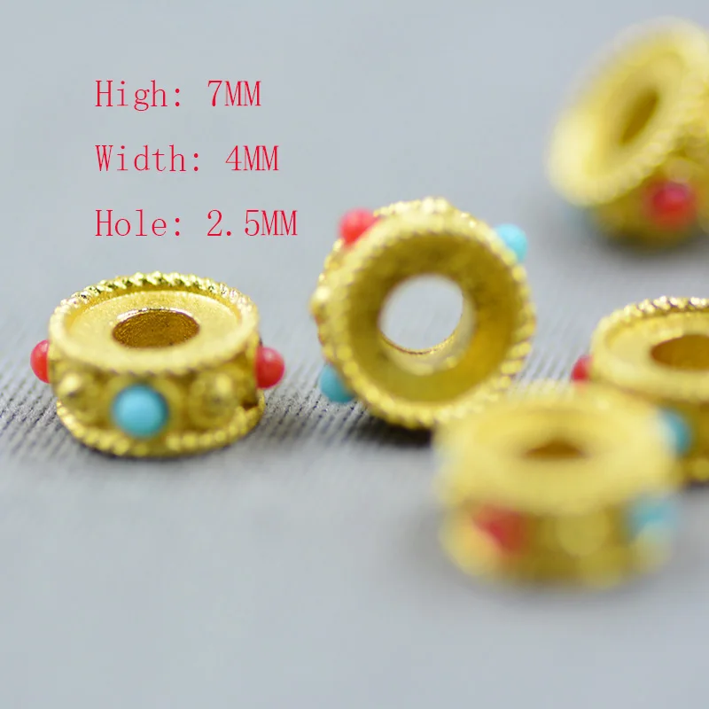 100PCS high quality, never fade. Nepalese traditional handmade jewelry. DIY Bracelet Necklace Bead Accessories