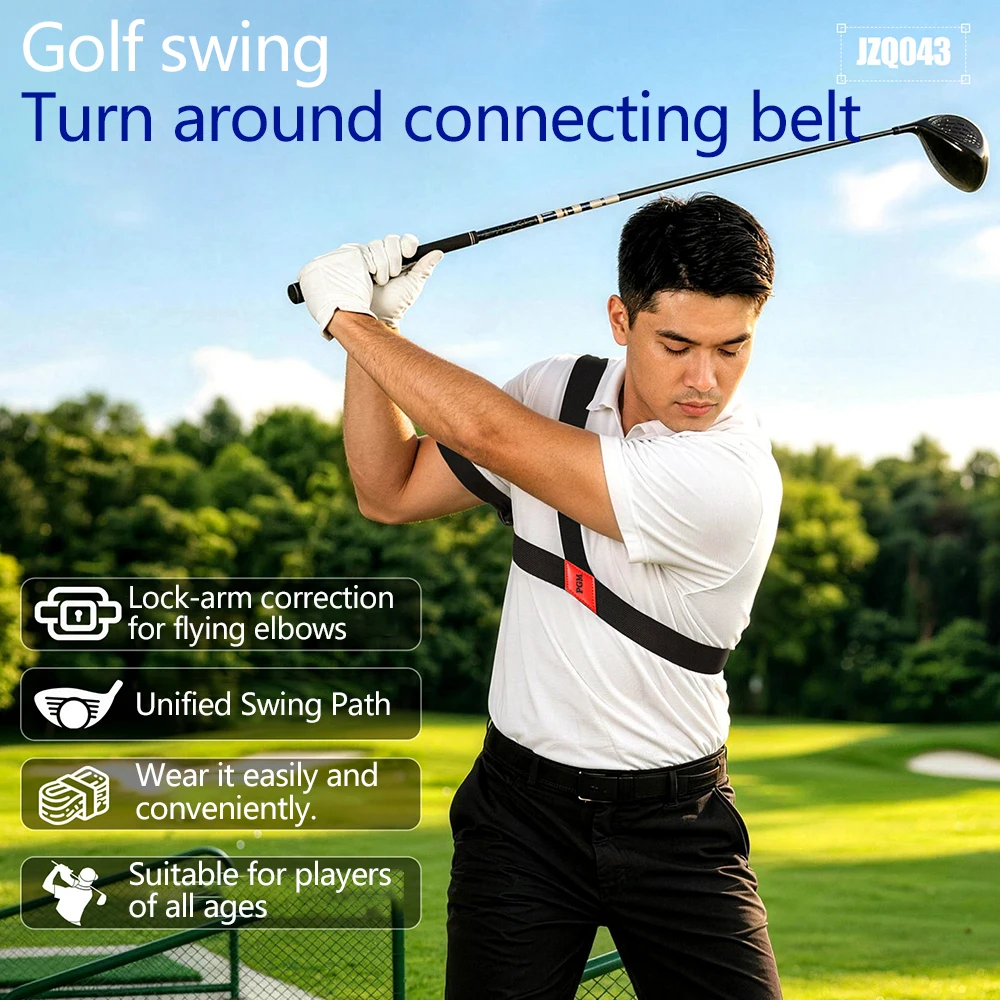 PGM Golf Swing Trainer Anti-Flying Elbow Custom Swing Correcting Arm Band Golf Swing Training Aid for Men Women Beginners