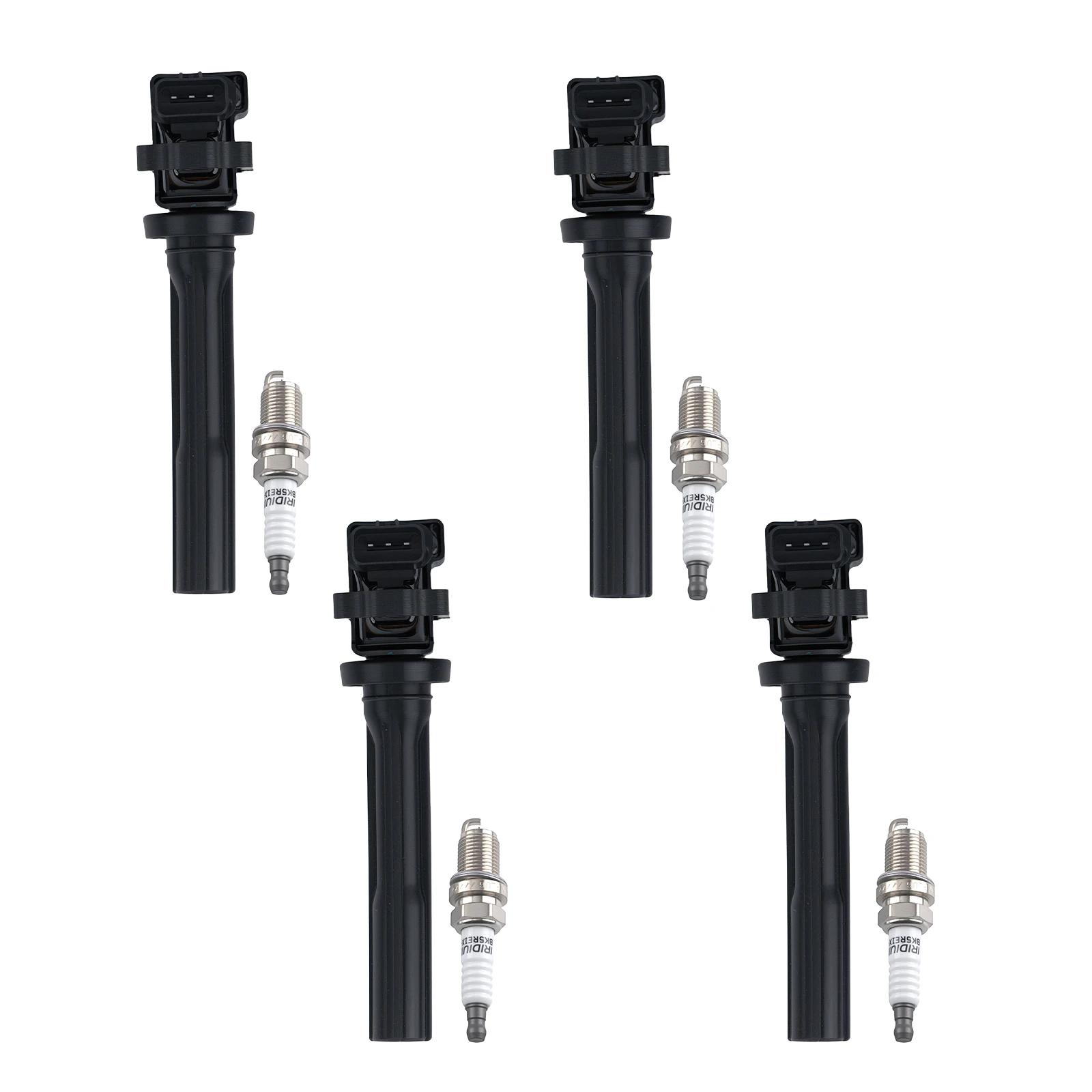 

4pcs Ignition Coils + Spark Plugs for Suzuki Aerio Esteem 1.8L 2.0L 2.3L L4 3341077E20