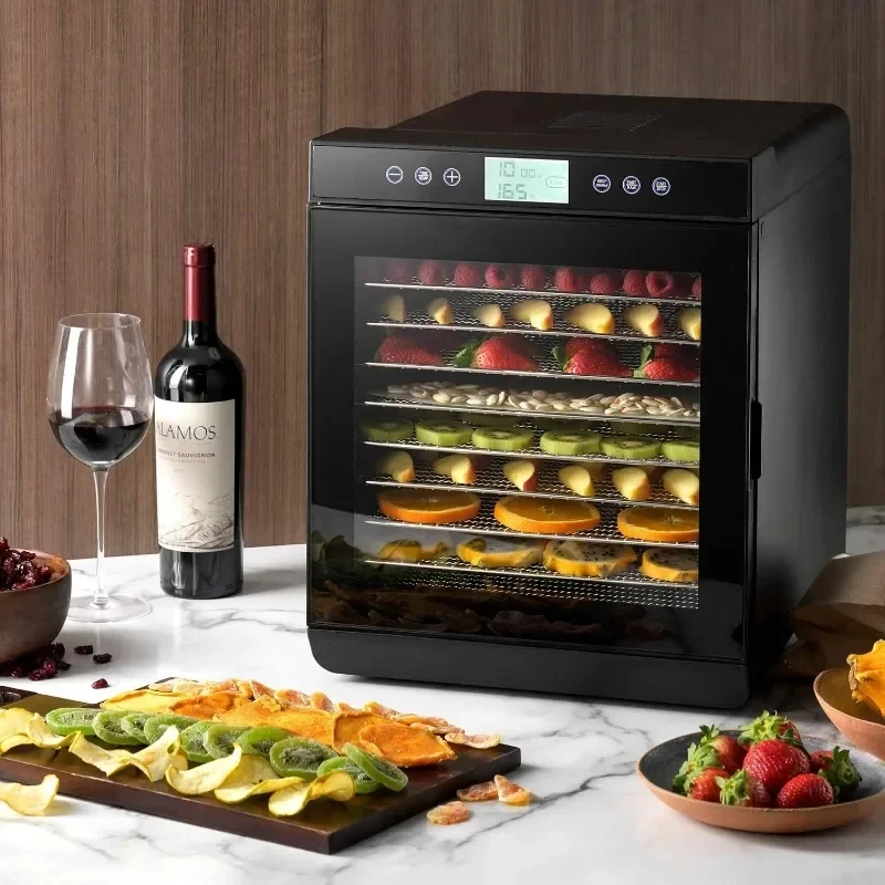 Food Dehydrator Machine Digital Adjustable Timer Temperature Control Keep Warm Function Dryer Jerky Herb Meat Beef