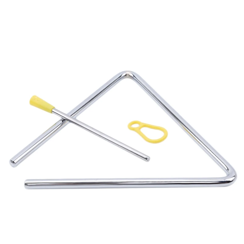 

4"/6"/8" Musical Triangle Hand Percussion Instrument with Striker for Children Music Enlightenment Kids Musical Instrument