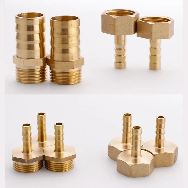 3pcs Brass Hose Fitting 6/8/10/12/14/16/19/25mm Barb Tail  1/2