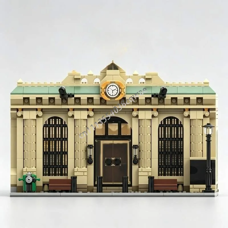 1300PCS Grand Central Terminal MOC Model Custom Puzzle Architecture DIY Assembly Creative Building Blocks Toy Collection Gifts