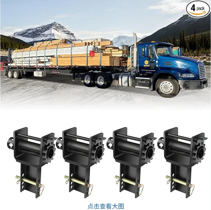 Trailer Pile Pocket Winch Flat Utility 16,200 Pounds Flat Trailer