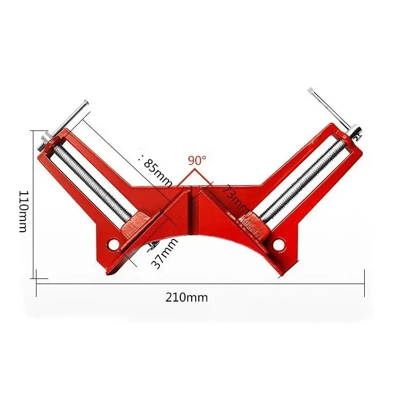 1/4Pcs 90° Right Angle Clip Carpentry Frame DIY Glass Clamp Angle Hand Tool Quick Fixing Clip Picture Frame Clip Cycling Acces