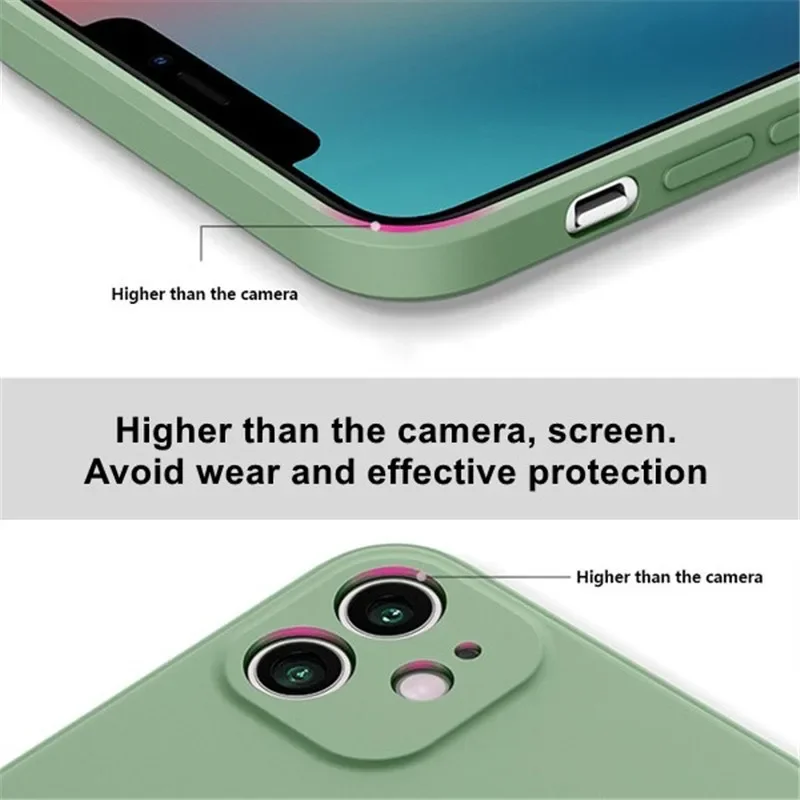 Fashion Square Silicone Case For Samsung Galaxy S24 S23 S22 S21 Ultra S20 FE S10 S9 Plus A51 A71 Note 20 Ultra Soft Cover
