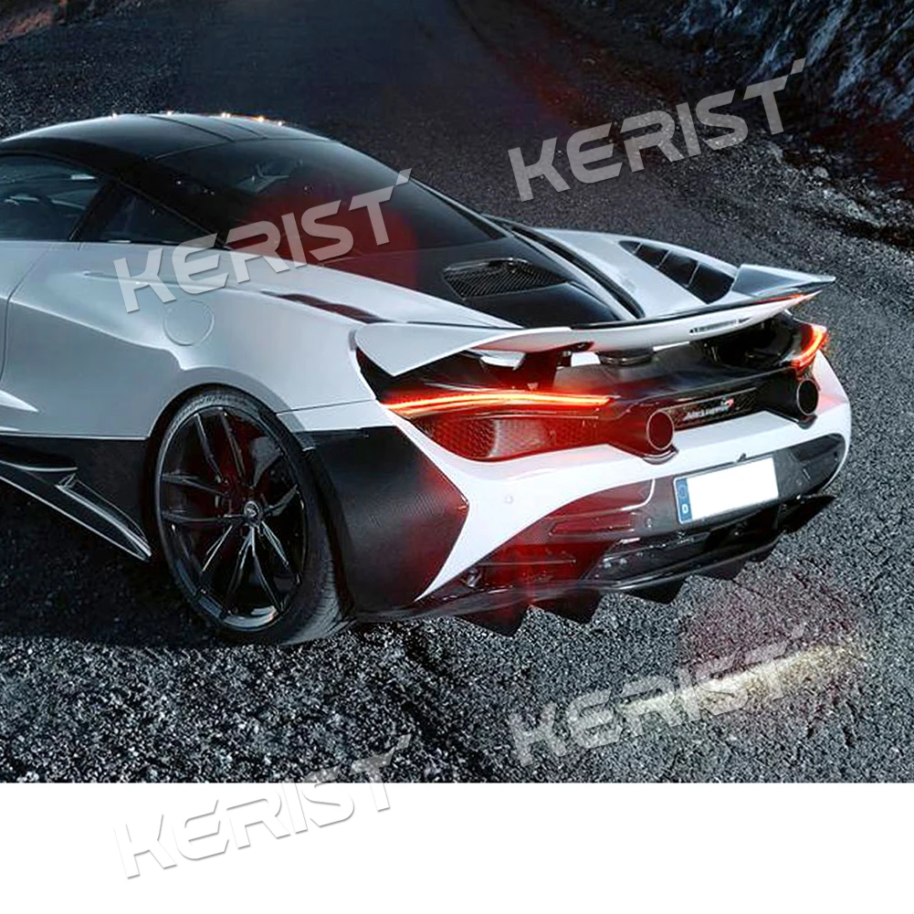 For McLaren 720s 2017-2021 Carbon Fiber Lateral Rear Bumper Splitter Spoiler