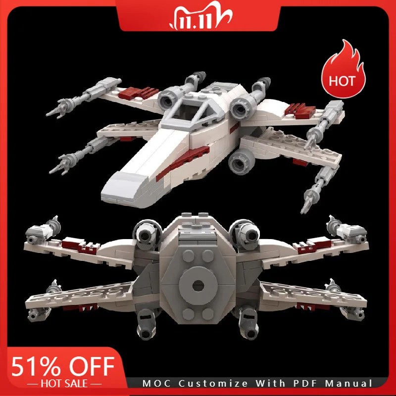 

207 PCS MOC Star Battle X-Wing Starfighter Model Building Blocks Brick DIY Creative Assembly Educational Toy Kids Birthday Gifts