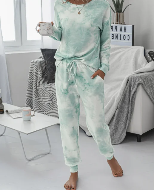 女性用長袖スーツ,絞り染めプリント,ラージサイズ,快適,カジュアル,ルーズ,春,新品,2022