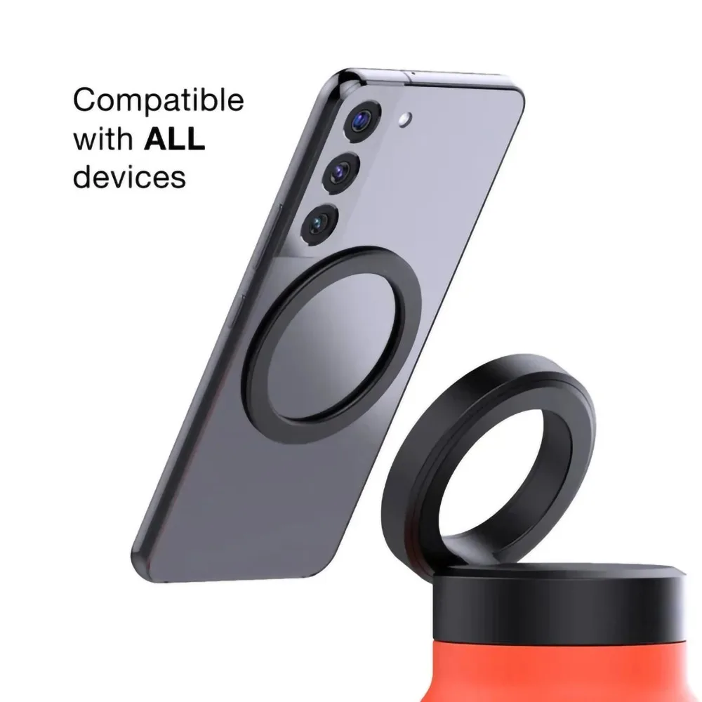 24oz Water bottle With Free Magnetic Booster Ring Magnetic lid Water Bottle Phone Holder Adjustable Ringolike Water Bottle