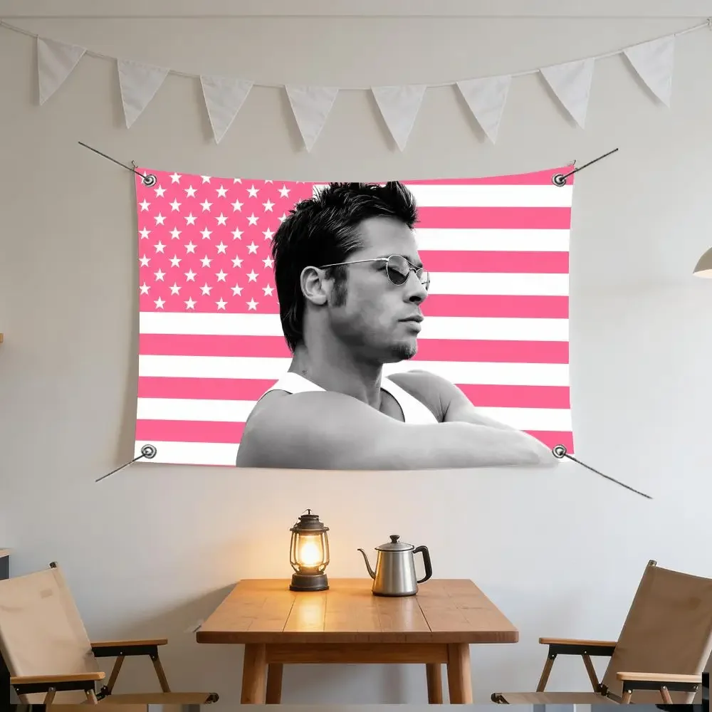 Actor Hollywood Legend Star Brad Pitt Flags Specialized for indoor and outdoor home decorations,outdoor camping and bar parties