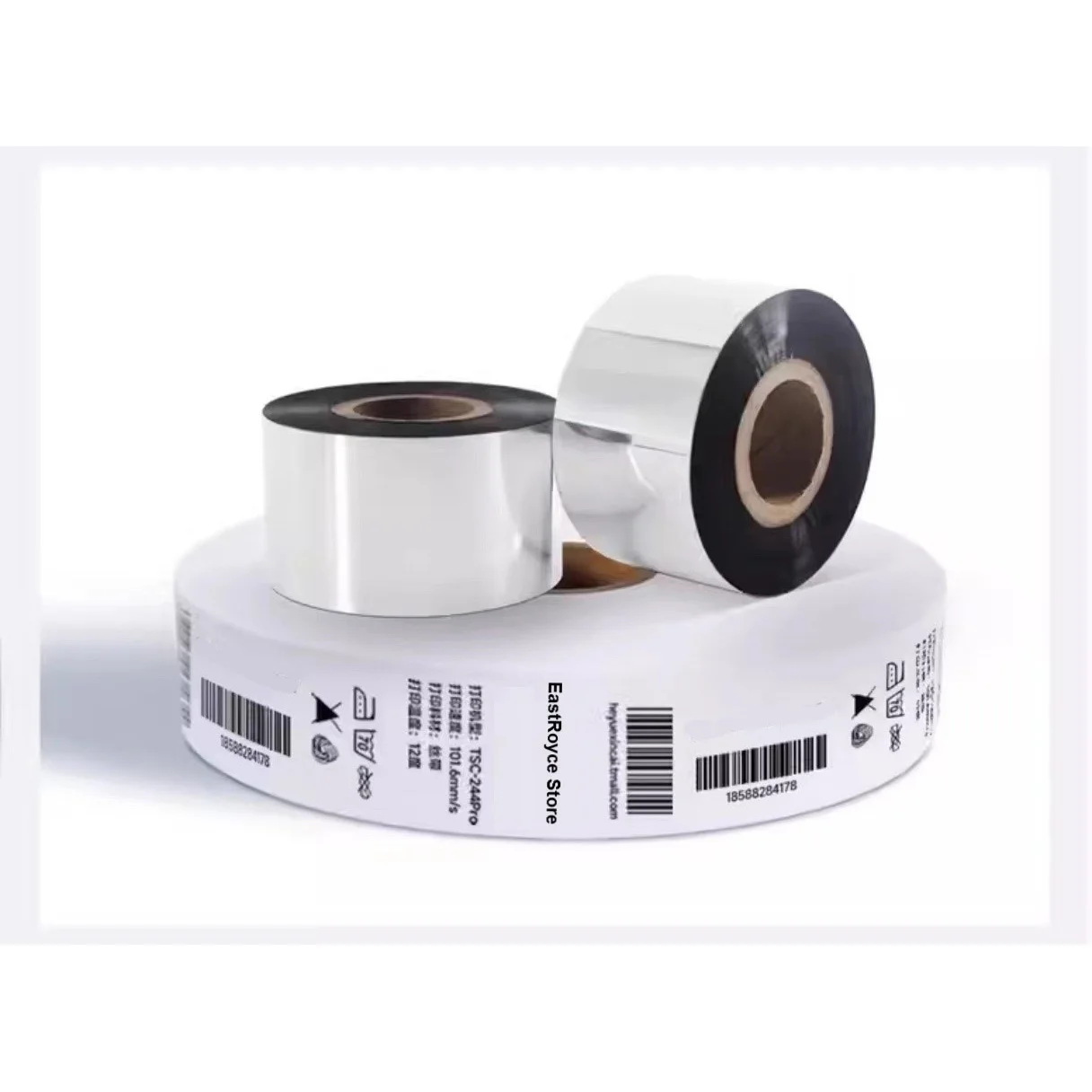 Care label printing resin ribbon roll 110mm×300M Black washable thermal transfer inked ribbon for Clothing composition label