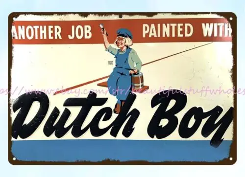 Dutch Boy paint metal tin sign living room inspirational