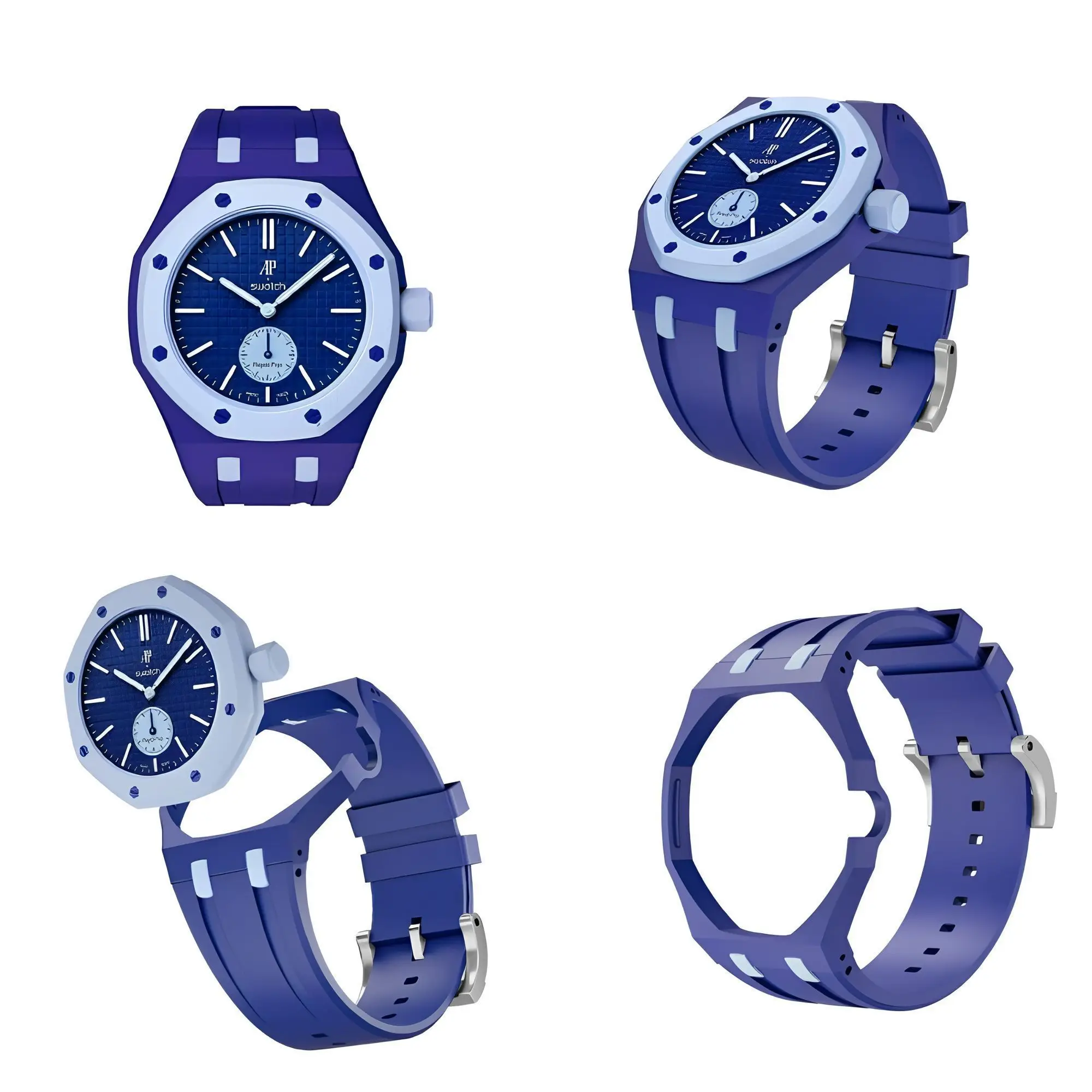 Applicable to AP Swatch RoyalPOP joint pocket watch modified integrated strap 12:00-3:00