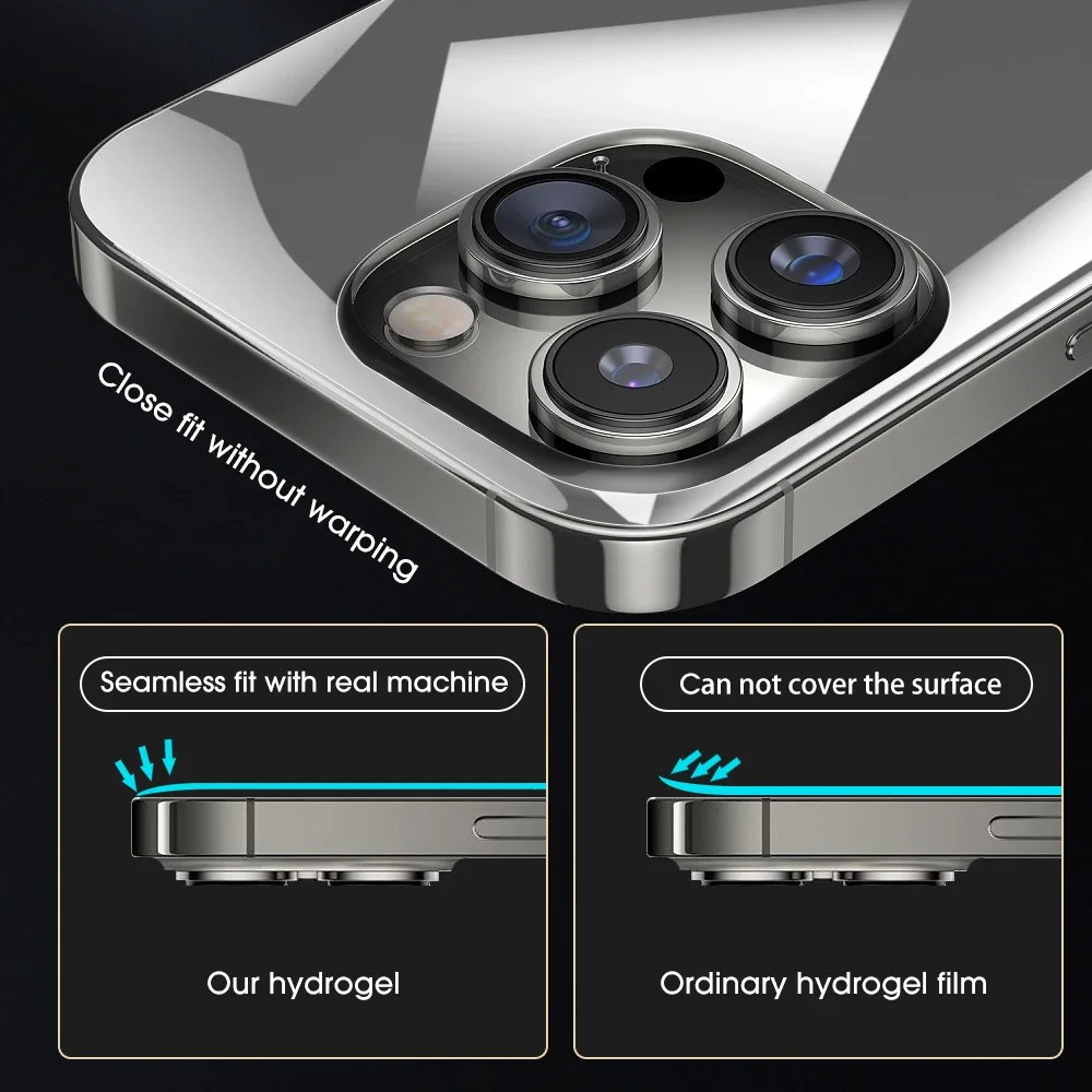 15PM Side Back Full Cover Anti-Scratch Frame Sticker for iPhone 15 14 Plus 13 Mini 12 Pro Max Border Hydrogel Film for iPhone15