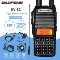 High Power 5W/8W Baofeng UV-82 Walkie Talkie Uv82 Dual Band Vhf/Uhf Fm Transceiver 10Km Lange Afstand Jagen Tweerichtingsham