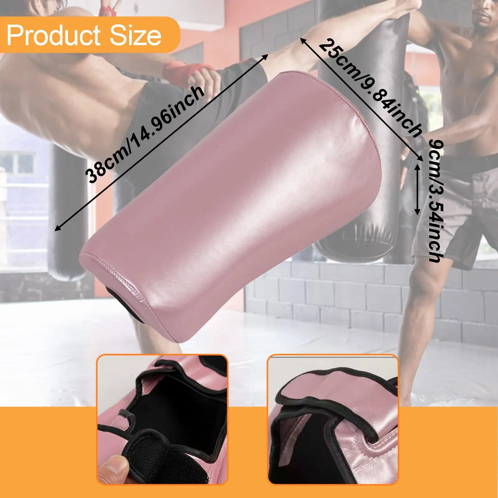 Leg Kick Pad Training Kick Pad Curved Adjustable Leg Protective Guard for Blocking Gym Practicing Coaching Taekwondo