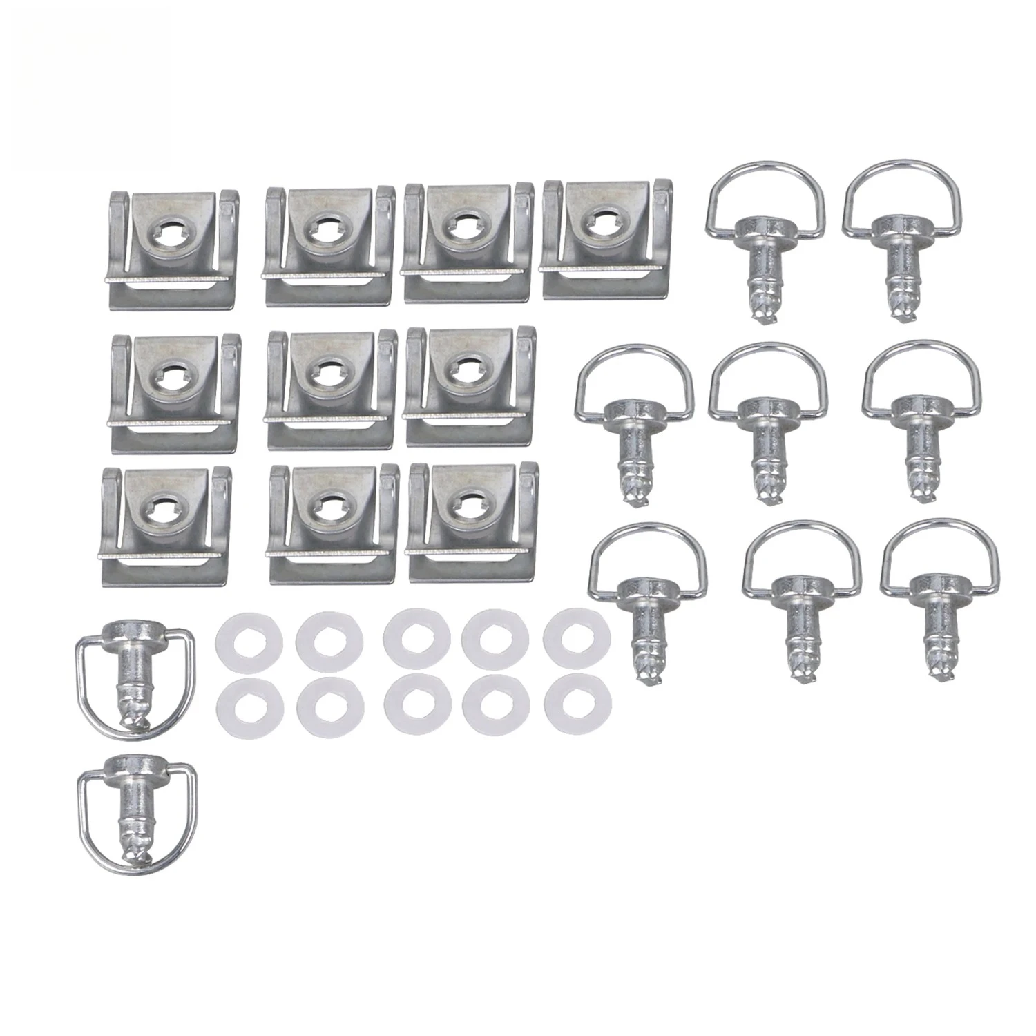 10Set 17mm Motorcycle For BMW YAMAHA Racing Bolts Screws Universal Race Fairing Fasteners Quick Release D-RING 1/4 Turn Rivet