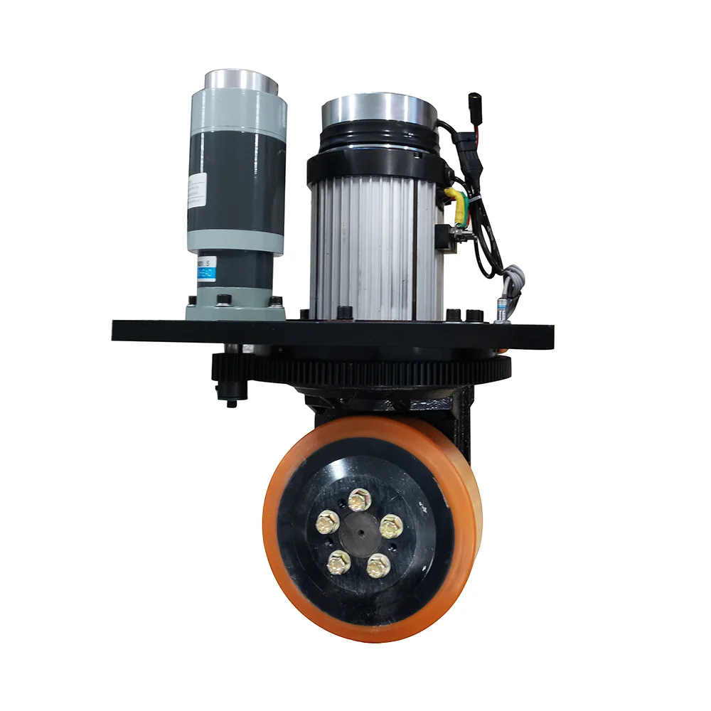 TZBOT 2590r/min Forklift Spare Parts Vertical Driving Unit Electric Traction Wheel With Steer Motor And Encoder