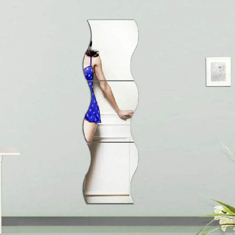Self Adhesive Wall Mirror Sticker Room Bathroom Decoration DIY Ornament for DIY Craft Home Wall Decoration