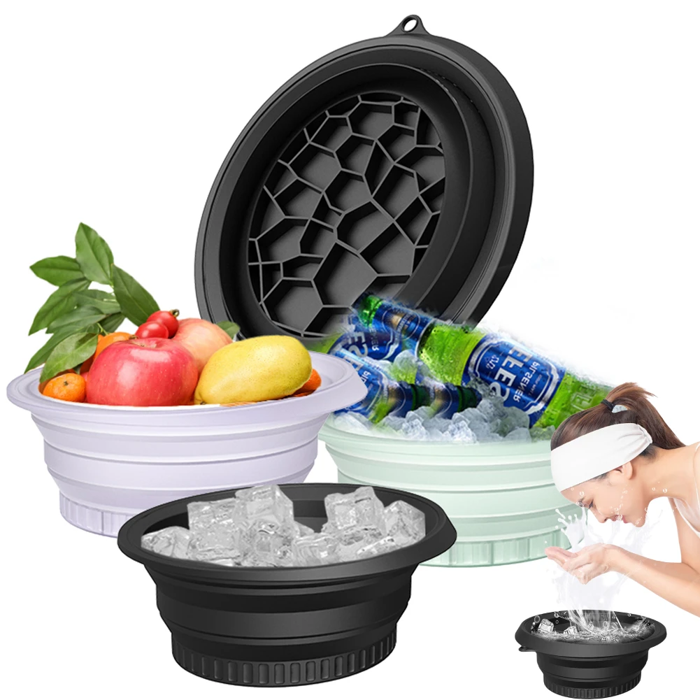 Opvouwbare siliconen gezicht ijsbadbak Koude therapie wastafel voor gezichtswallen met ijsbakje Beauty Bowl Gezichtsverzorgingshulpmiddelen