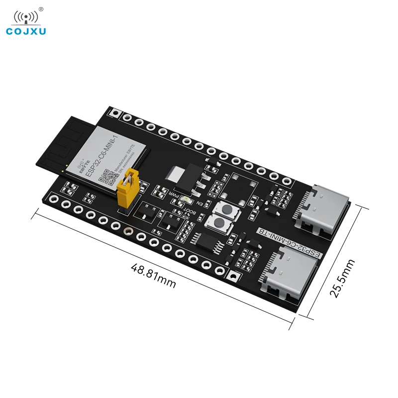 ESP32-C6 Bluetooth WiFi Test kit 2.4GHz COJXU ESP32-C6-MINI-1-TB BLE5.3 WiFi6  With USB Interface Easy Use ESP32 Test Board