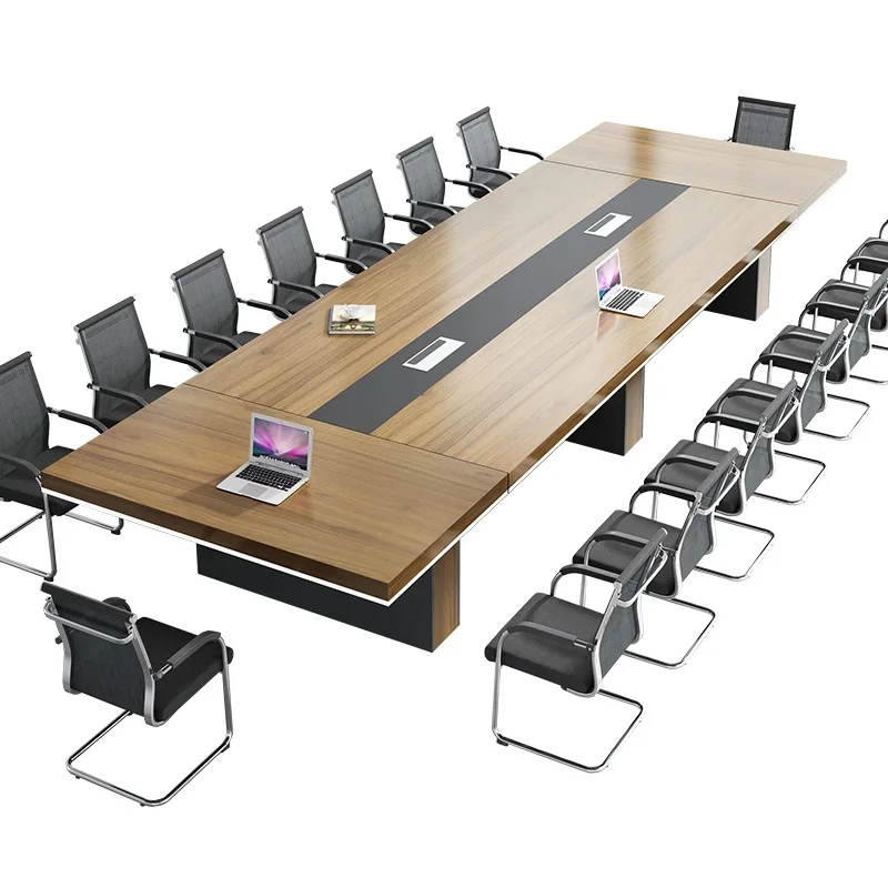 

Meeting Room Multi-person Conference Table Simple Modern Office Desk and Chair Combination Rectangular Training Table