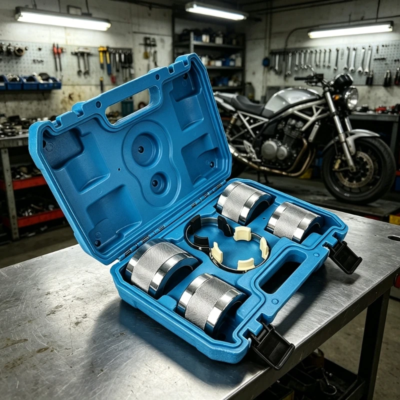 Front Fork Oil Seal Driver Set 33mm to 55mm for Motorcycles, 6 Piece Installation Tool Set for Fork Seal Replacement and X37F