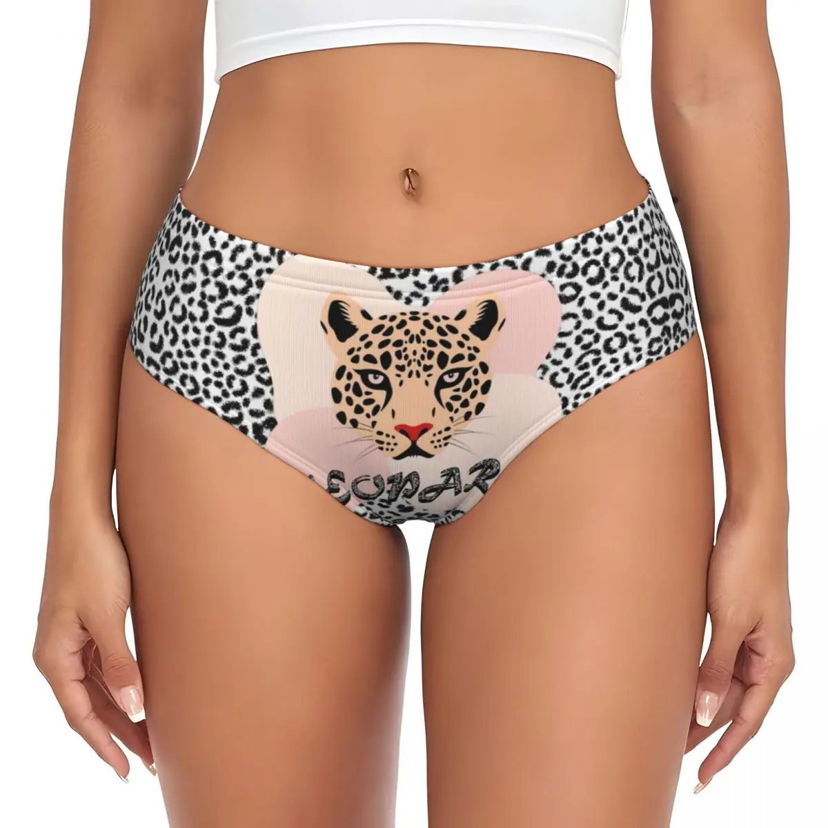 

Custom Womens Cute Leopard Cheetah Print Panties Comfort Briefs Underwear