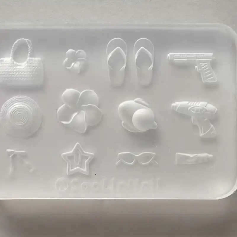 ثلاثية الأبعاد قالب من السيليكون مسمار الفن الديكور DIY زهرة النعال القبعات قالب للأظافر مجوهرات الحرف قالب مانيكير شفاف