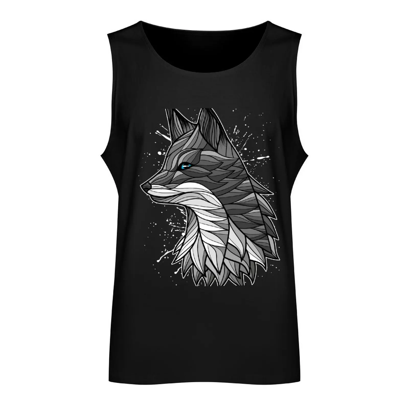 Stain Fox Tattoo Tank Top Men's t-shirts Gym man