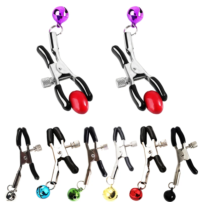 Adult Supplies Novelty Gadget Iron Chain Bell Nipple Clamp Sexy Toys For Women MiMi Clip Couple Games RolePlay Exotic Accessorie