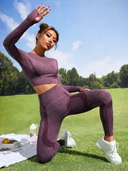 Autumn and Winter Yoga Long-sleeved Suit, High-waisted Hip-lifting, Abdomen-shrinking,Sweat And Quick-drying, Women's Sportswear