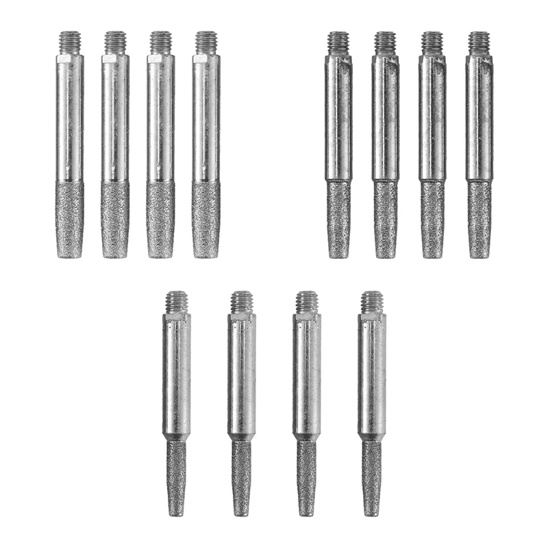 ABJA-Chainsaw Sharpening Stone, Chainsaw Grinding Stone, 12PCS High Hardness Diamond Chainsaw Sharpener(4Mm, 4.8Mm, 5.5Mm)